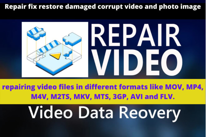 I will repair corrupted mov, mp4, dat, mdt, rsv or mxf video file data