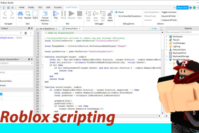 I will script for you professionally in roblox for cheap