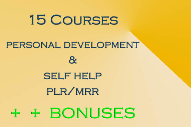 I will send you 150 video courses on personal development self help