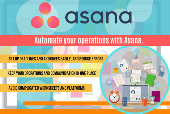 I will set up an asana workspace for your business