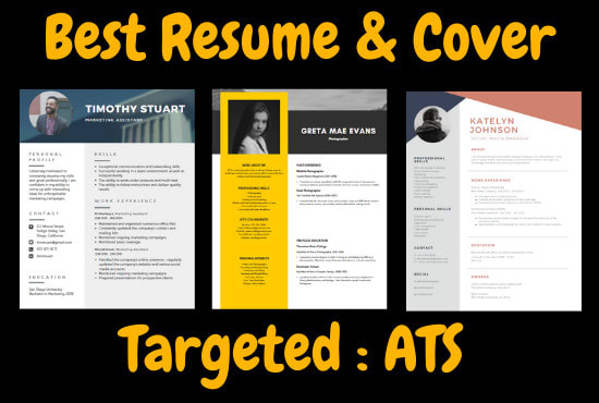 I will write professional ats resume, cover letter