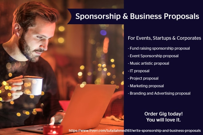 I will write sponsorship and business proposals