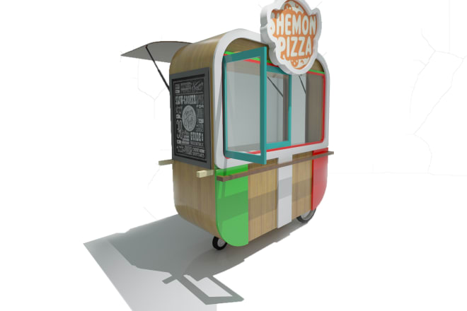 I will 3d model booth,motor home and food truck design