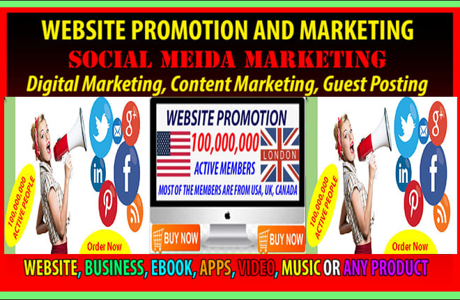 I will advertise and promotion your website,amazon,business,ebook, and any link