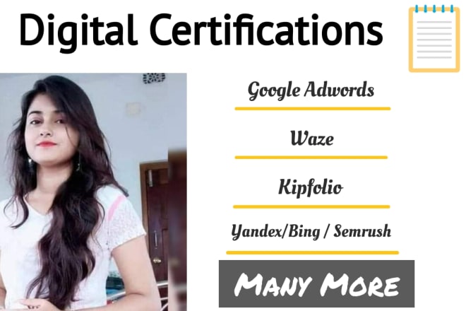 I will assist you in google, bing, yandex and semrush certificates