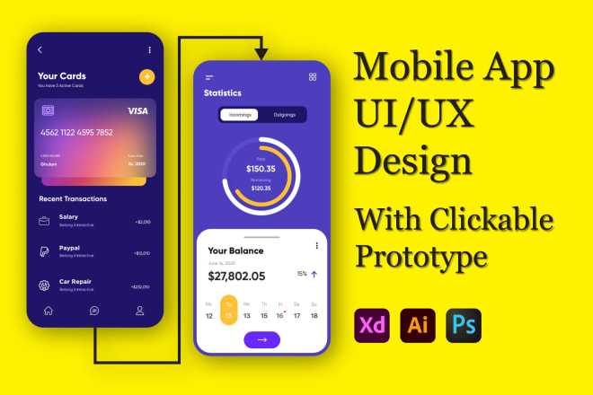 I will awesome mobile app ui ux clickable prototype