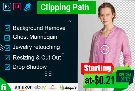 I will background removal clipping path photoshop editing at low costs