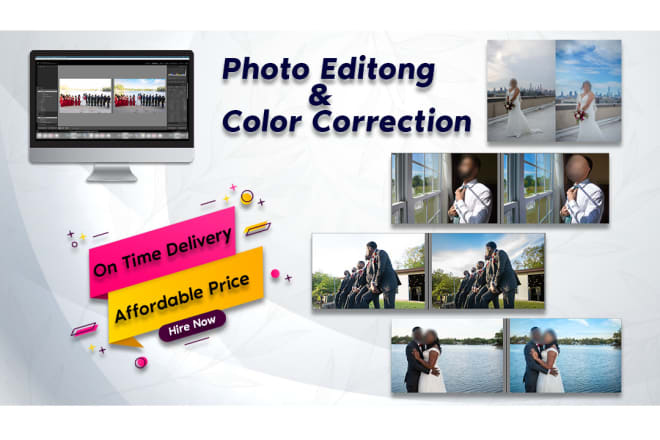 I will be editing wedding photo and color correction