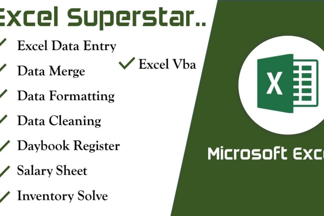 I will be excel hero and do excel data entry, data merge, cleanup and formatting