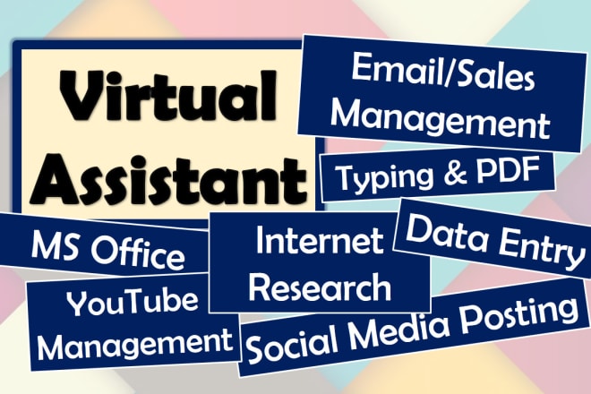 I will be virtual assistant, do data entry, social media, sales management