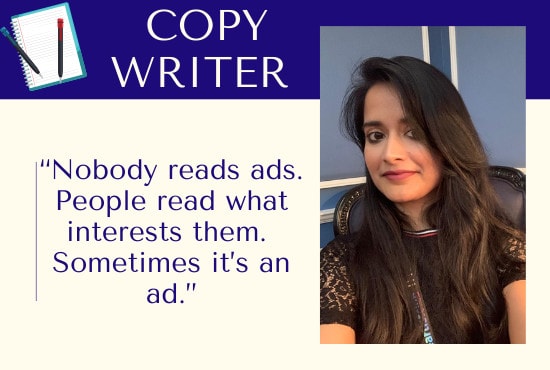 I will be your creative copywriter for ads