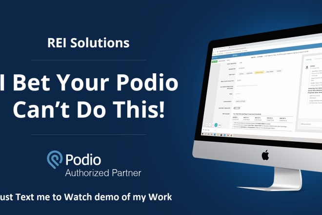 I will be your podio crm expert for your real estate business