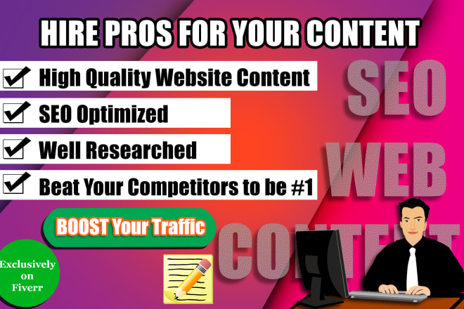 I will be your SEO website content writer or write website content