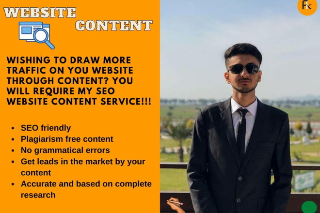 I will be your SEO website content writer, website copywriter