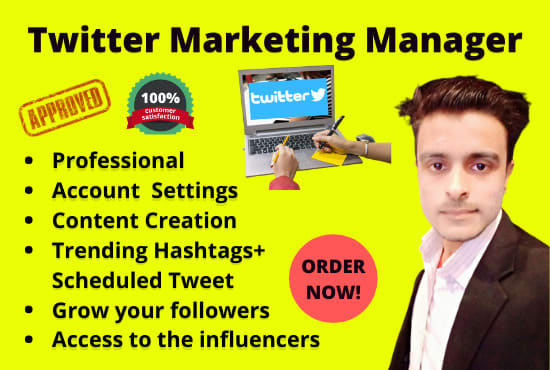 I will be your twitter marketing manager