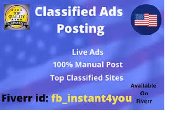 I will boost your buisness by posting classified ads anywhere