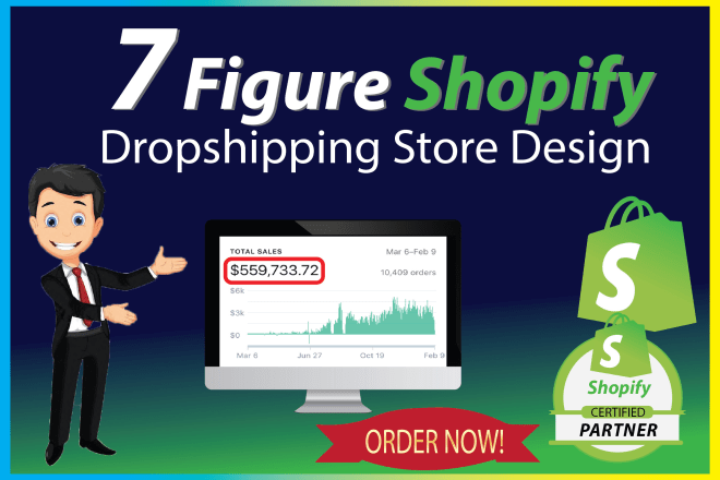 I will build 7 figure shopify dropshipping store or shopify website