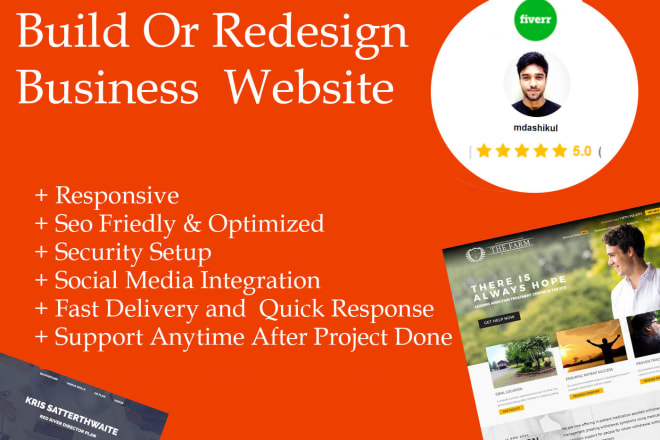 I will build a business website or redesign website