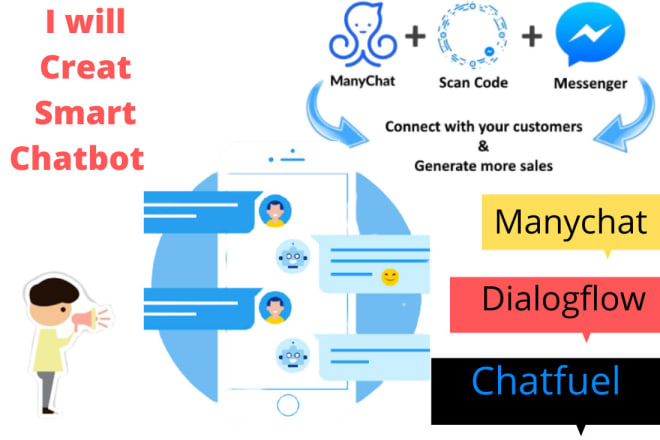 I will build a facebook messenger chatbot for your site