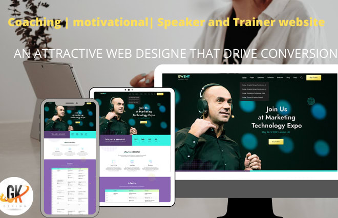 I will build a life coaching website, consulting and speaker website