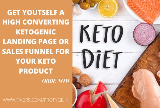 I will build a sales funnel, ketogenic landing page on getresponse