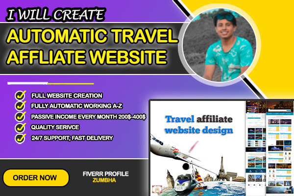 I will build auto travel affiliate website