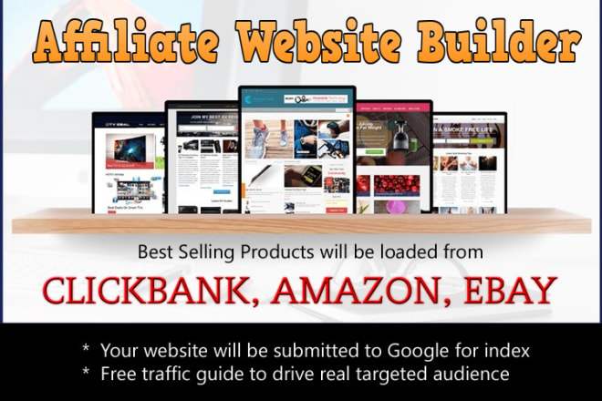 I will build clickbank, amazon or ebay affiliate website to earn money online