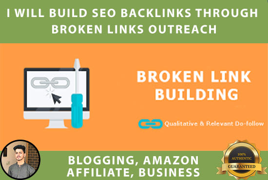 I will build dofollow SEO backlinks through broken links outreach