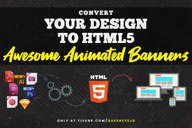I will build HTML5 animated banners from your design PSD ai