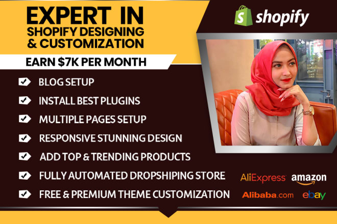 I will build shopify dropshipping store shopify website or shopify store