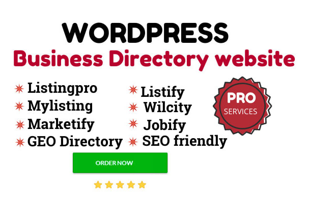 I will build wordpress business directory website, listingpro, mylisting
