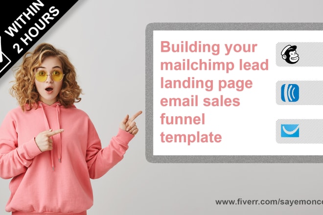 I will building mailchimp landing page email sales funnel template