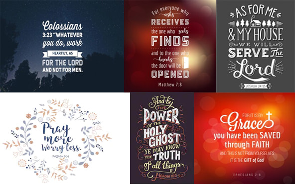I will christian quotes and bible verse with your logo and brand