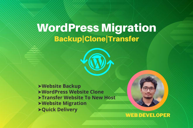 I will clone backup or migrate your wordpress website