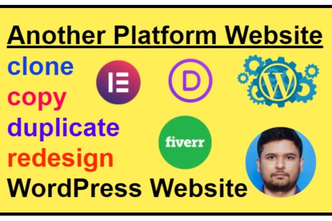 I will clone copy duplicate redesign wordpress website using elementor or divi builder