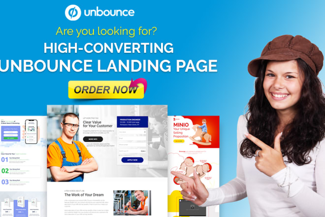 I will clone PSD, wireframe to unbounce landing page