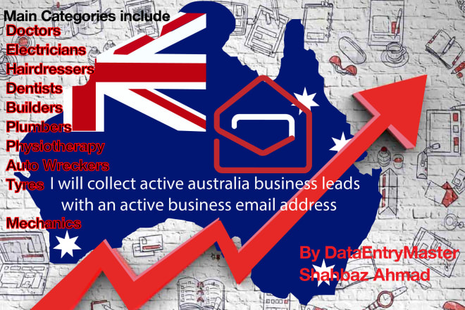 I will collect active australia business leads with an active business email address