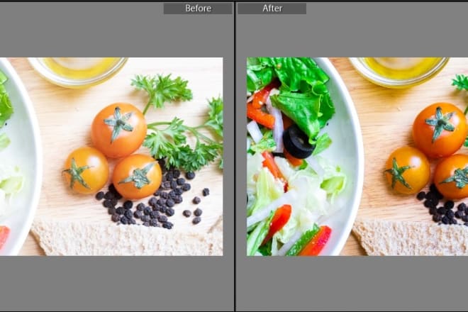 I will colour corrections and edits for food photography