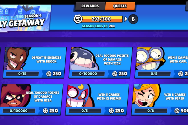 I will complete your quests in brawl stars