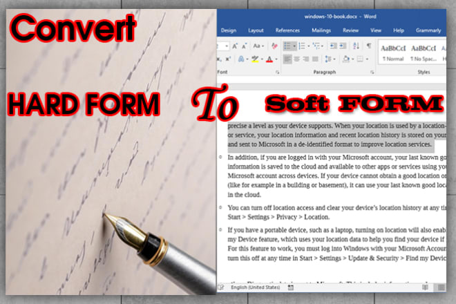 I will convert hardcopy into soft form and fast data entry