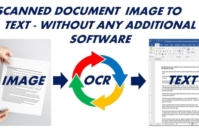 I will convert image text scanned to pdf word text