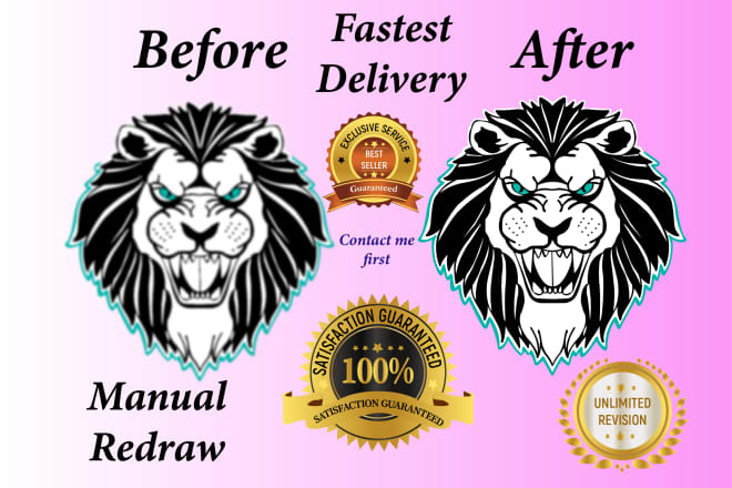 I will convert logo images to vector within 5 hours