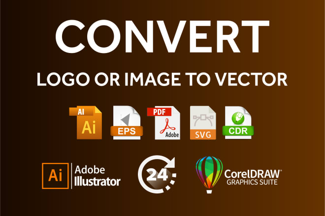 I will convert logo or image to vector ai, eps, pdf, svg, cdr, png