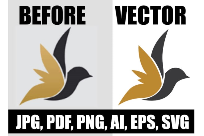 I will convert logo or image to vector ai, eps, svg, png, pdf