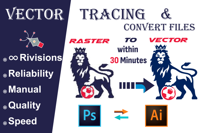 I will convert logo to vector with free source file