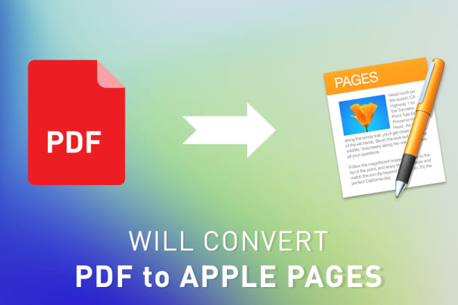 I will convert PDF to pages