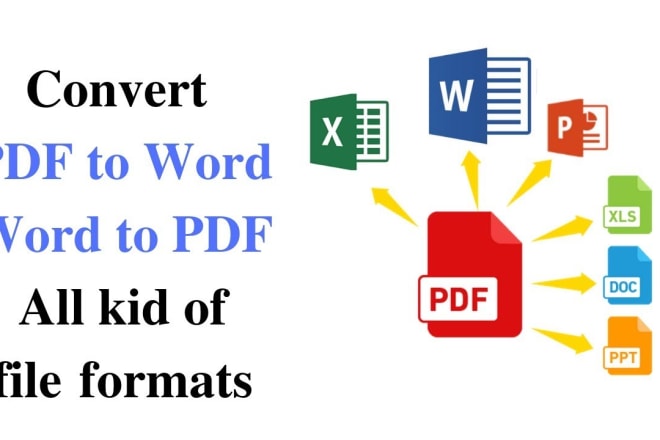 I will convert PDF to word and word to PDF in just few minute