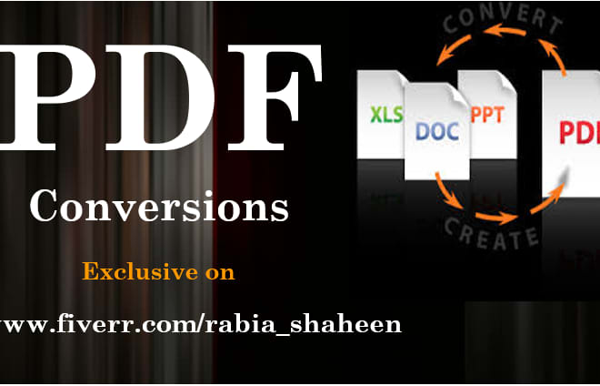 I will convert PDF to word, excel and powerpoint