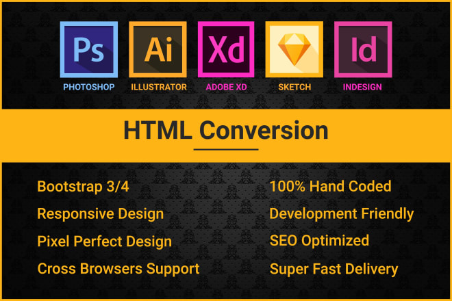 I will convert PSD to HTML figma to html HTML5 CSS css3 in 72 hours