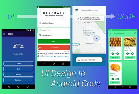 I will convert UI and prototype into responsive android XML design
